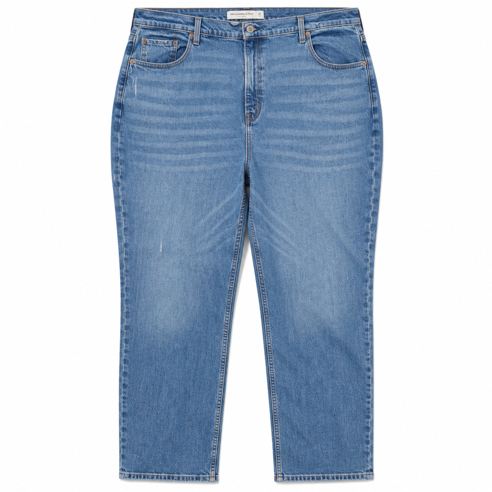 Abercrombie & Fitch 90s Straight Ultra High Rise Jeans Womens 24R Curve Love NWT